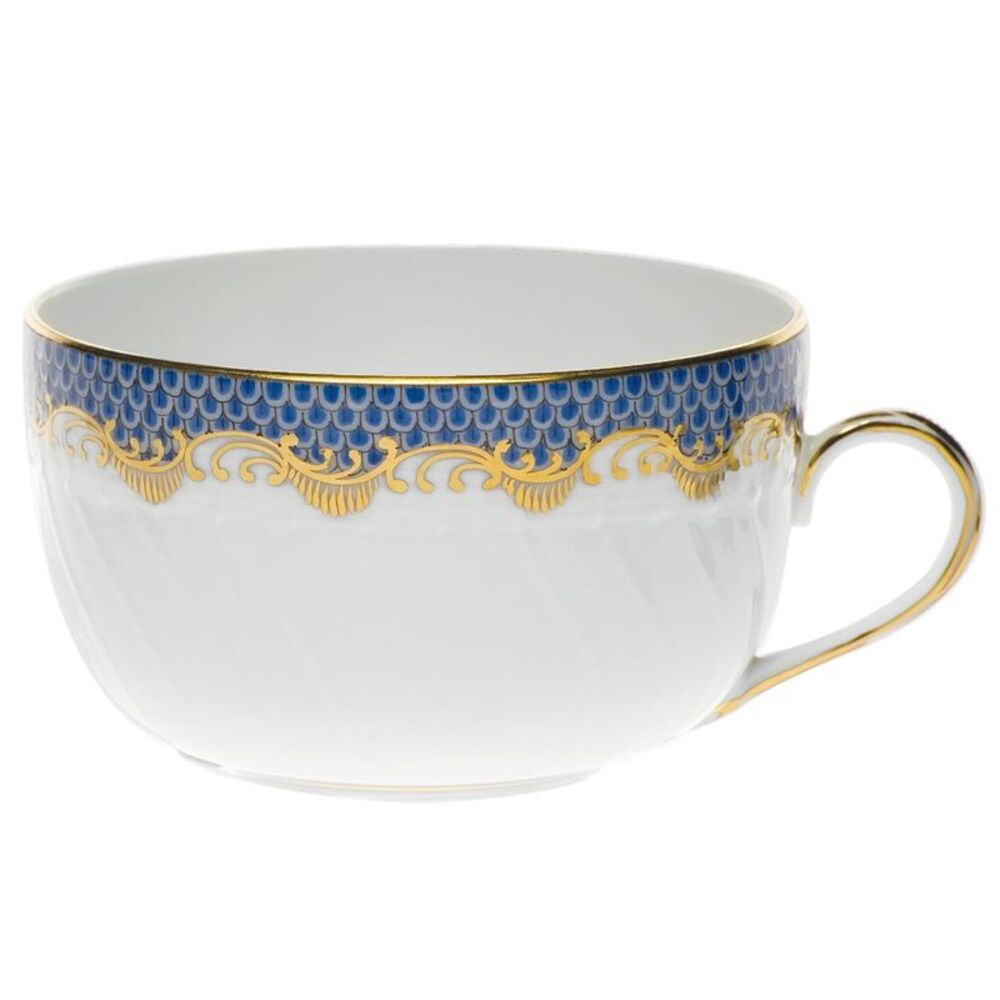 Herend Fish Scale Canton Cup Light Blue - NEW $290